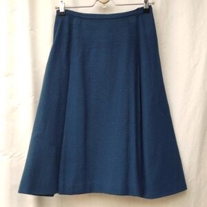 Vintage Judy's Blue Pleated Wool Skirt Sz 4